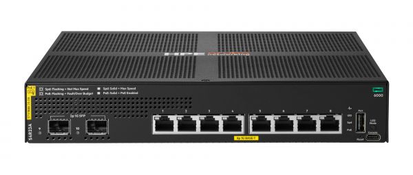 HPE CX6000 8p 10M/100M/1G Class4 PoE 2p SFP 1G 67W