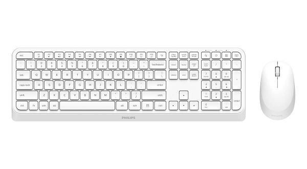 KEYBOARD   MOUSE WIRELESS COMBO BIANCH