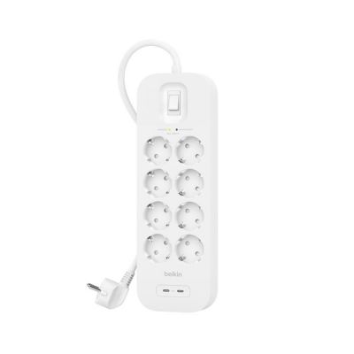 SURGE PROT. WITH USB C 8 OUTLET DUAL USB C 30W PD