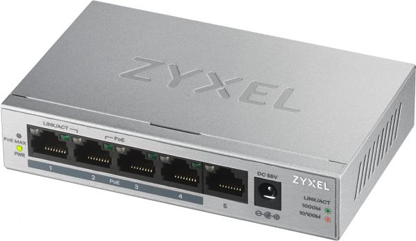 GS1005HP - SWITCH UNMANAGED, 5 PORTE GIGABIT