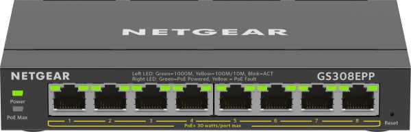 POE+ GIGABIT ETHERNET SMART MANAGED PLUS CON 8 POR