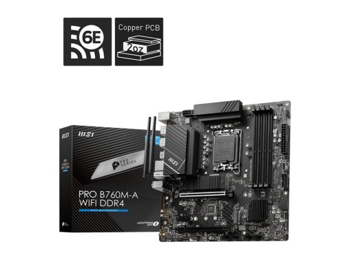 MSI MB PRO B760M-A WIFI DDR4 MATX