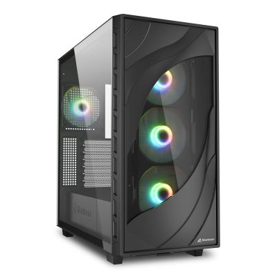 ATX SHARKOON REBEL C80G RGB   SCHWARZ, TG