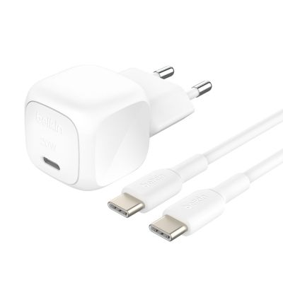 20W USB PD WALL CHARGER WITH PPS, WHT  W/1M C-C