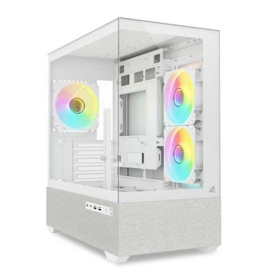 SHARKOON MK7 ARGB  (WHITE, TEMPERED GLASS X 2)