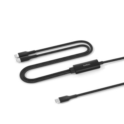 BOOSTCHARGE PRO 140W DUAL USB-C CABLE, 1.5M, BLACK