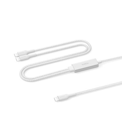 BOOSTCHARGE PRO 140W DUAL USB-C CABLE, 1.5M, WHITE