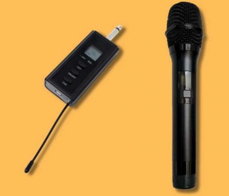KIT RADIOMICROFONO ICE CON RICEVITORE 2 CANALI