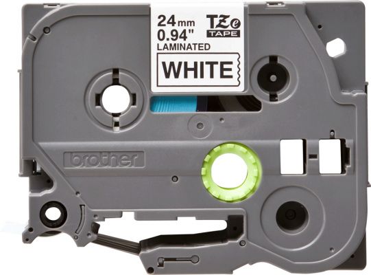 Nastro per etichett. nero/bianco 24mm