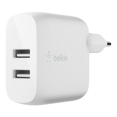 BOOST CHARGET 24W 12W X2 USB-A, DUAL WALL CHARGER