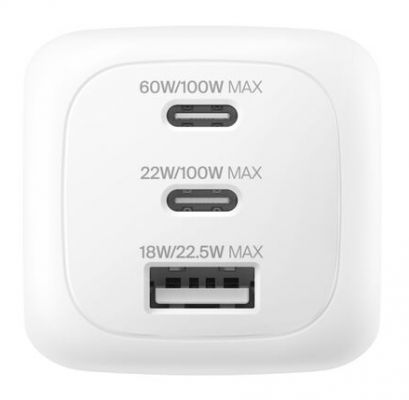 BOOSTCHARGE 100W 2C1A WALL CHARGER WITH PLUG