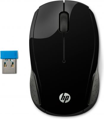 HP 200 BLACK WIRELESS MOUSE