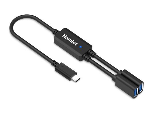 HUB USB 3.1 CAVO Y - USB-C IN + 2X USB-A OUT