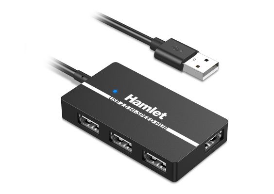 HUB USB 2.0 SLIM  A 4 PORTE AUTOALIMENTATO