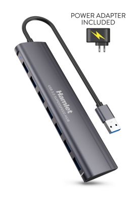 HUB USB 3.0 7 PORTE CON ALIMENTATORE 5V 2A
