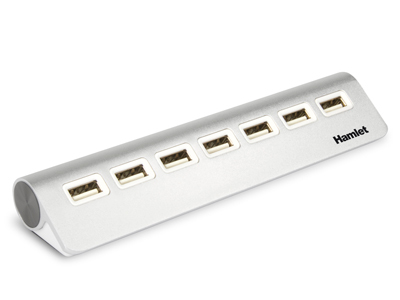 HUB USB 2.0 7 PORTE ALLUMINIO