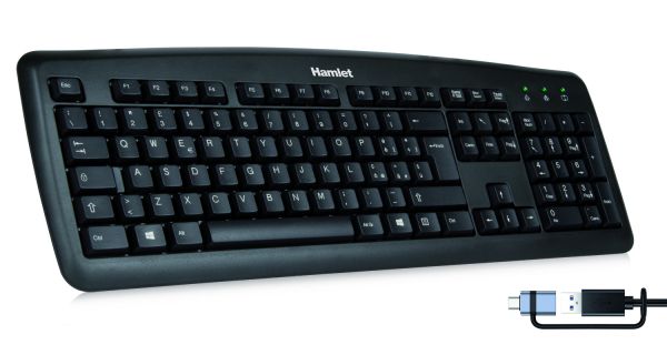 TASTIERA USB SOFT TOUCH USB-A + USB-C - ITA