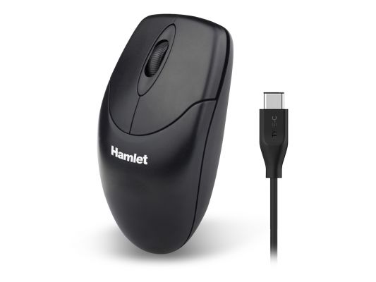 MOUSE USB-C  1000 DPI 2 TASTI + SCROLL BLACK
